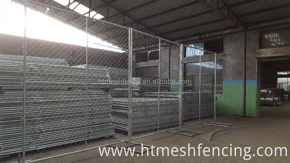 Wholesale galvanized construction 2100*2400 mm temporary chain link fence